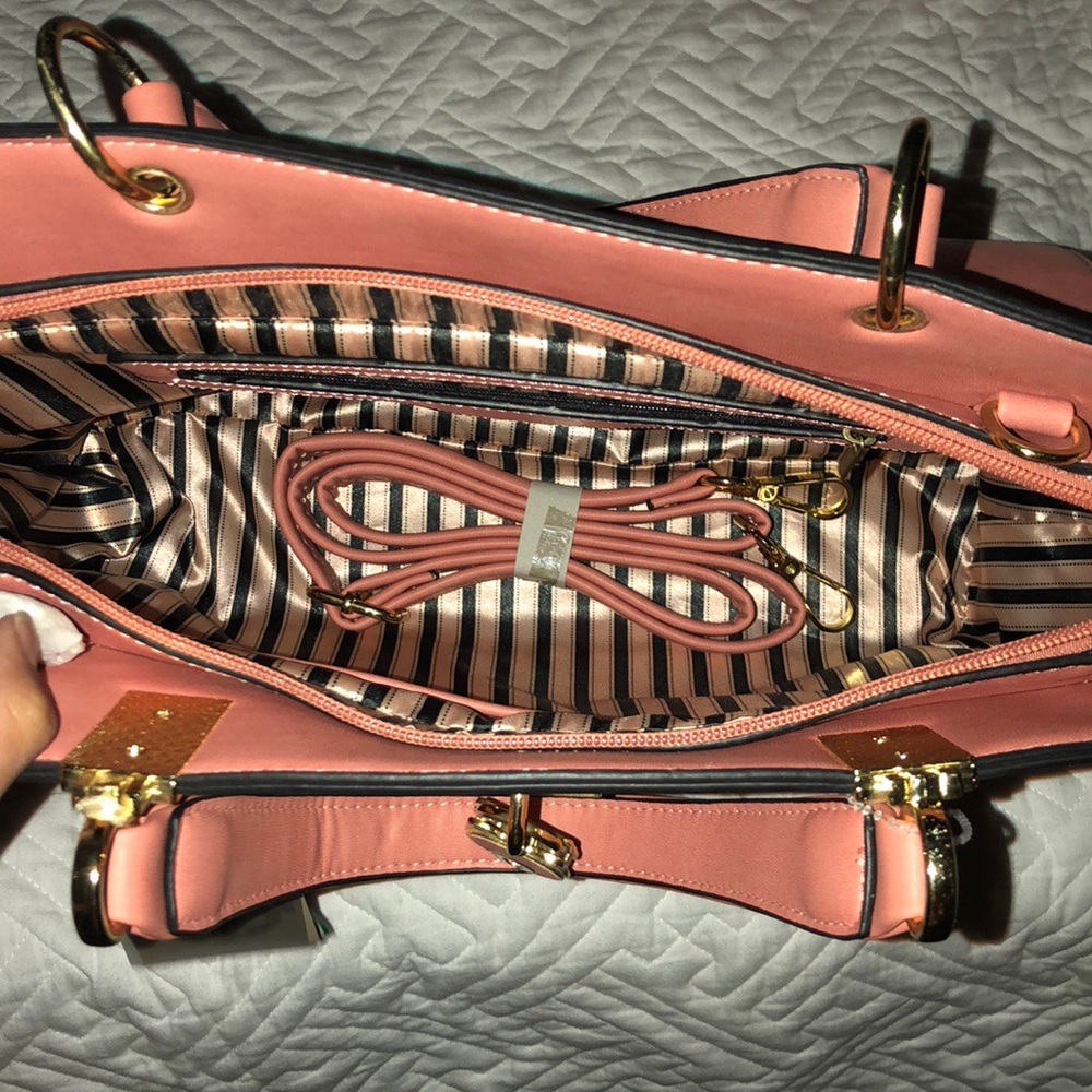 Isabelle Handbag Coral beautiful Satchel|crossbody - Picture 4 of 7